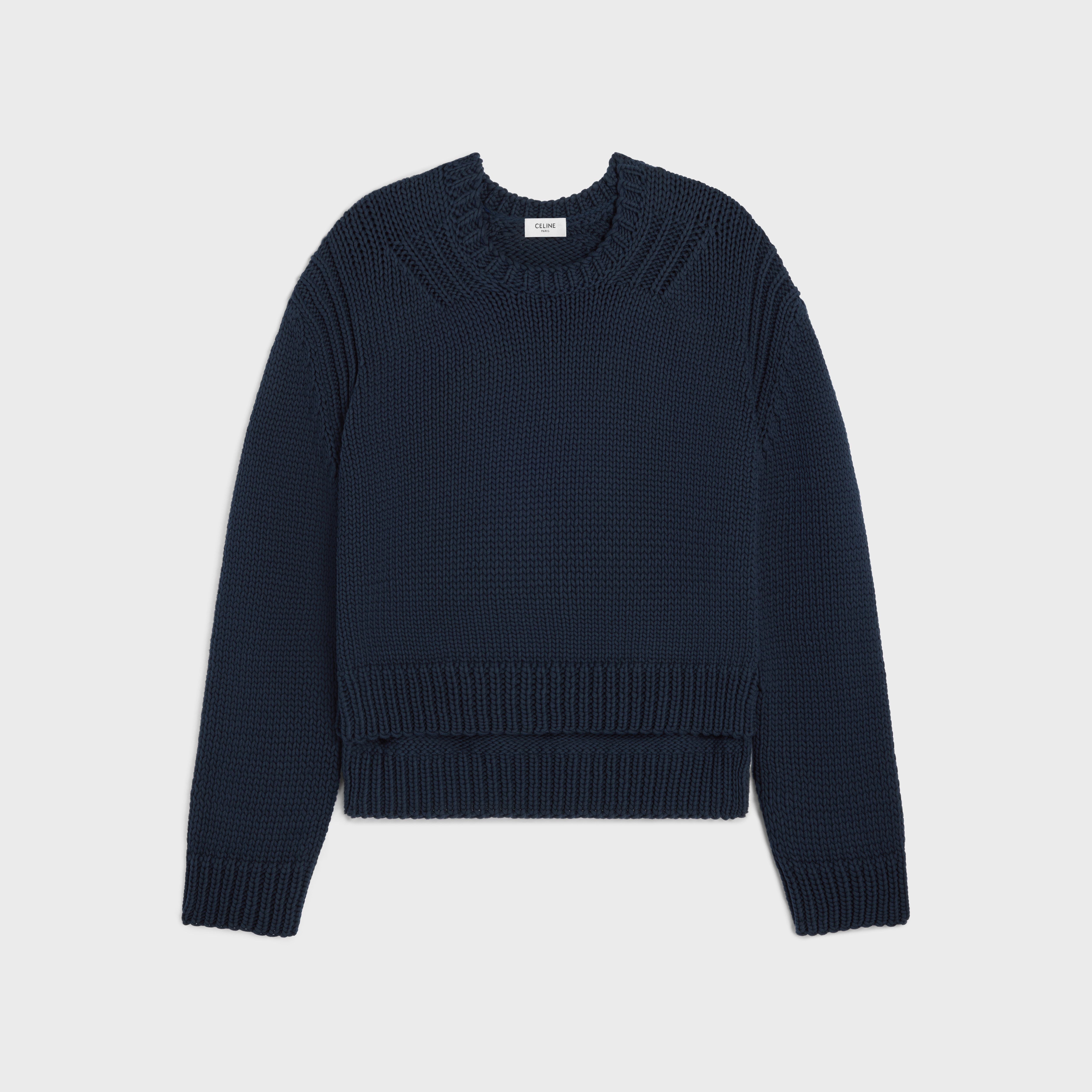 crewneck sweater IN cotton - NAVY | CELINE